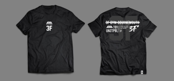 3F Gym Black Small Logo